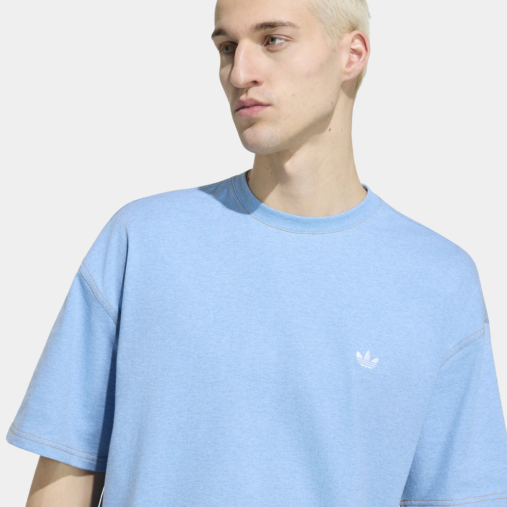 adidas Trefoil Essentials Melange Men's Loose Cropped T-Shirt