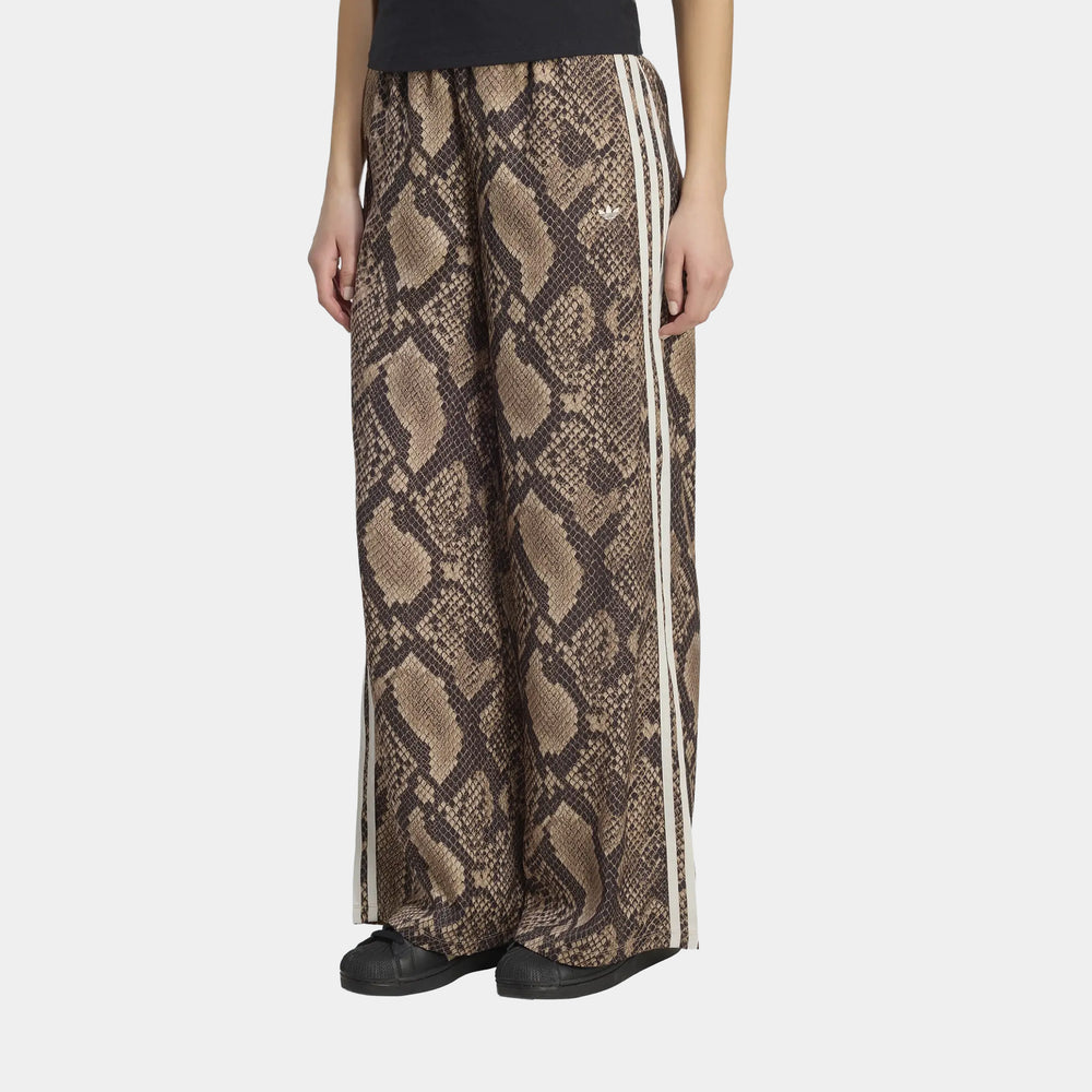 adidas Satin Snake Print Wide Leg Women's Track Pants