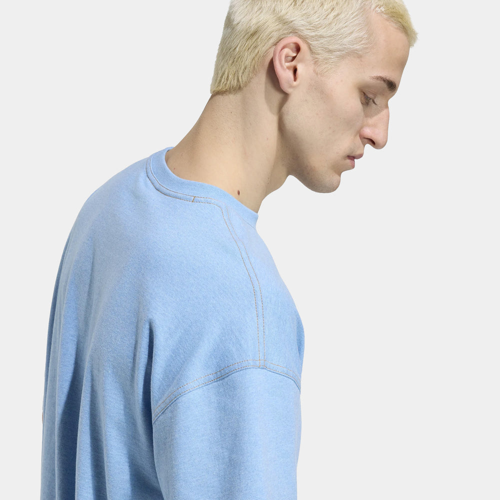 adidas Trefoil Essentials Melange Men's Loose Cropped T-Shirt