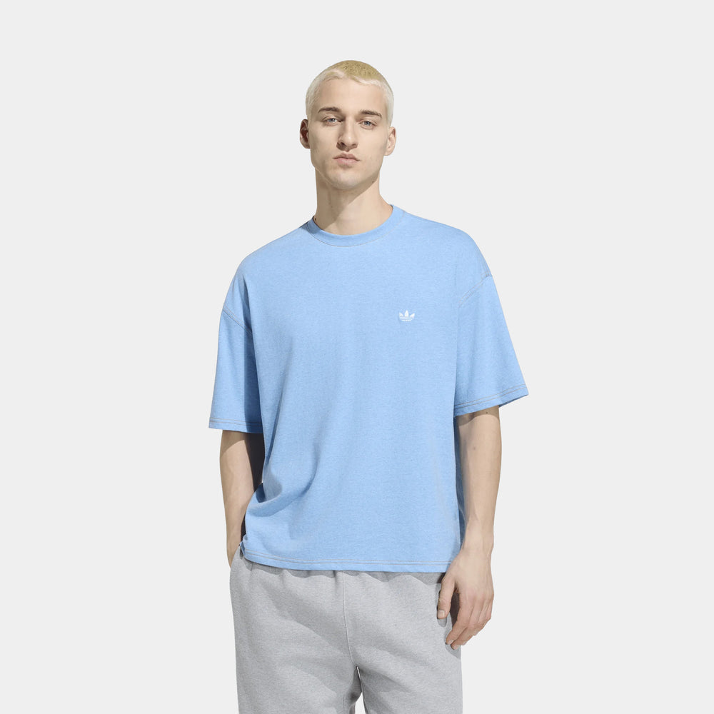 adidas Trefoil Essentials Melange Men's Loose Cropped T-Shirt