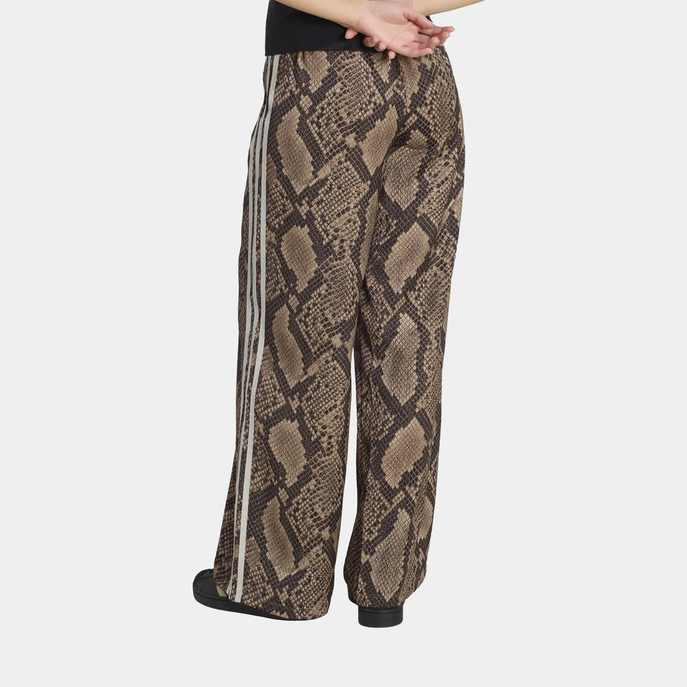 adidas Satin Snake Print Wide Leg Women's Track Pants
