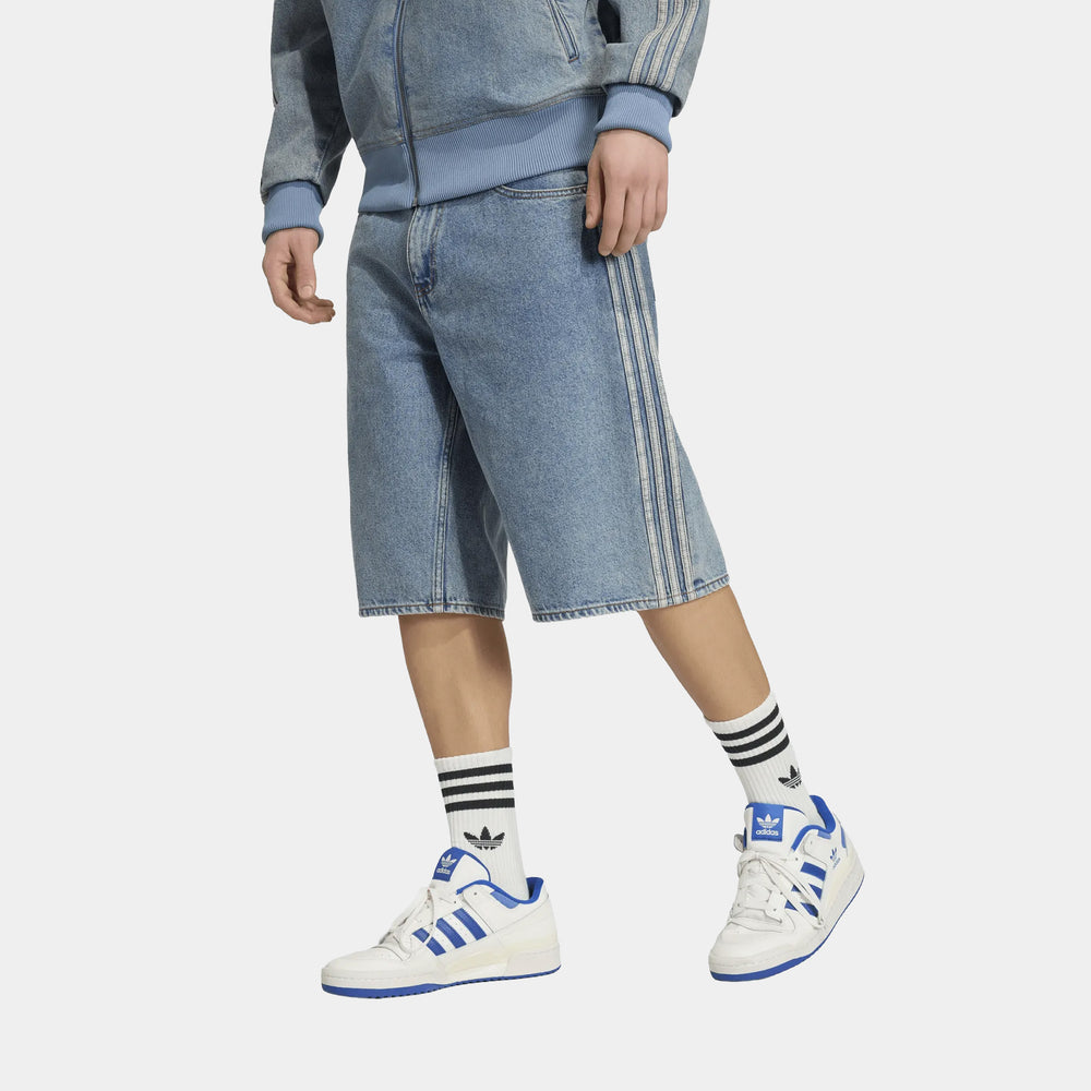 adidas Firebird Adicolor Mid Rise Straight Leg Men's Denim Shorts