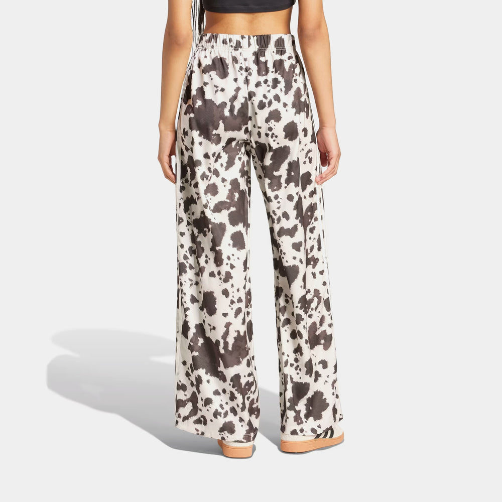 adidas Satin Wide Leg Cow Print Women's Pants