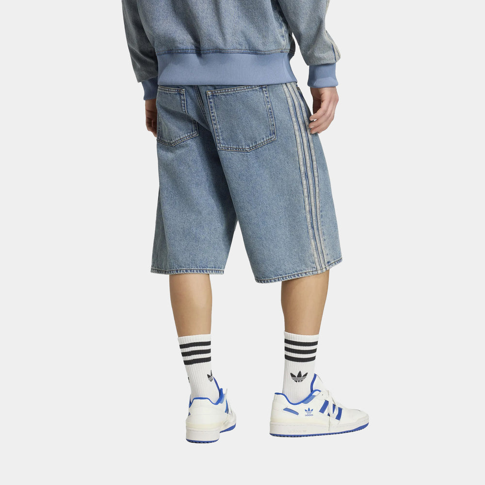 adidas Firebird Adicolor Mid Rise Straight Leg Men's Denim Shorts