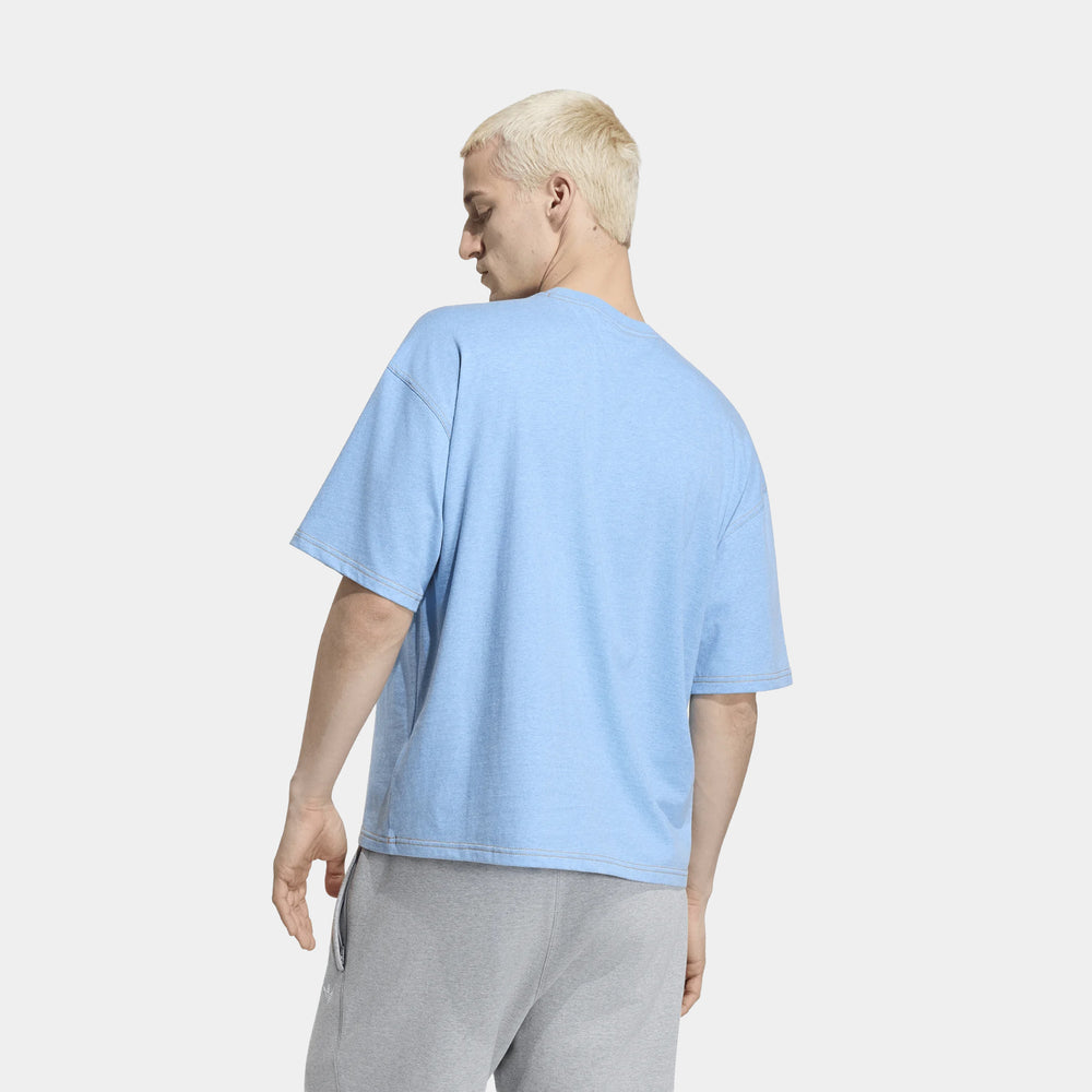 adidas Trefoil Essentials Melange Men's Loose Cropped T-Shirt