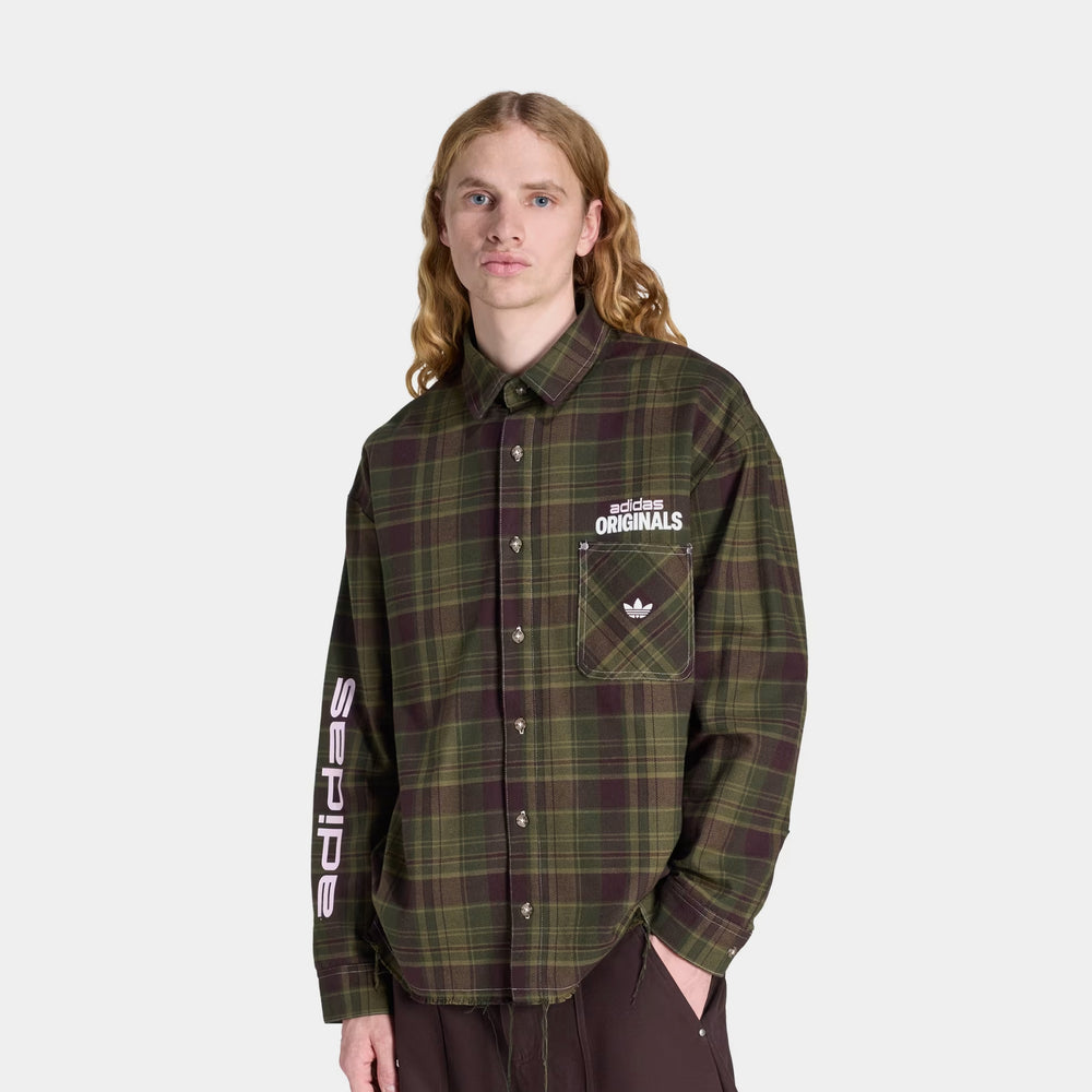 adidas Originals Flannel Graphic Work Men's Long Sleeve Shirt
