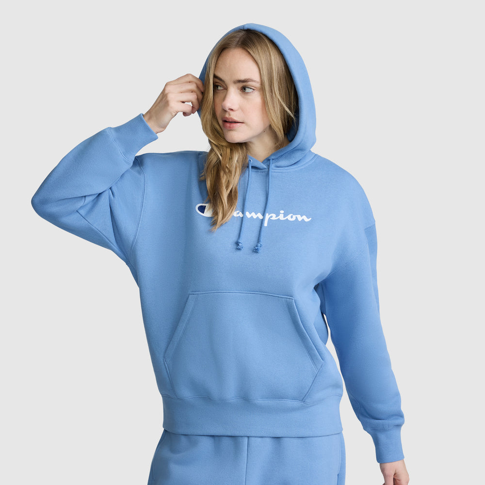 Champion Powerblend Relaxed Script Women's Hoodie
