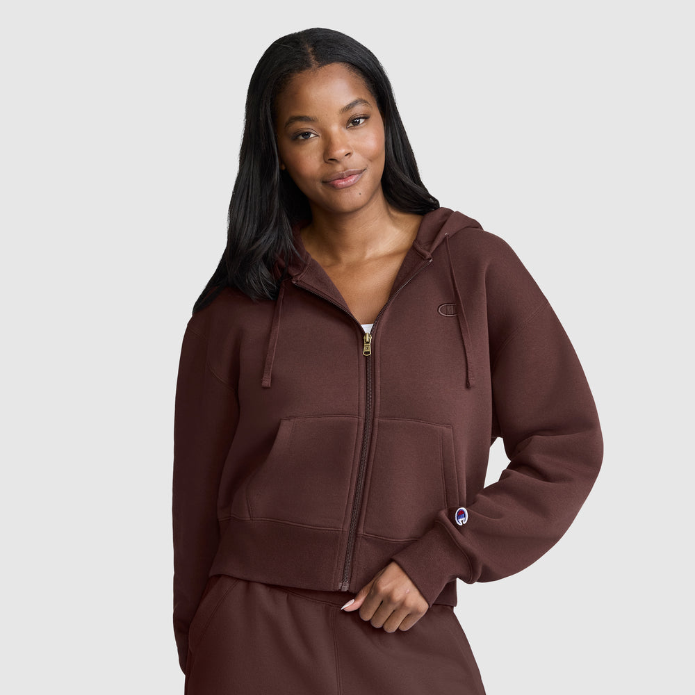 Champion Cropped Zip-Up Women's Hoodie