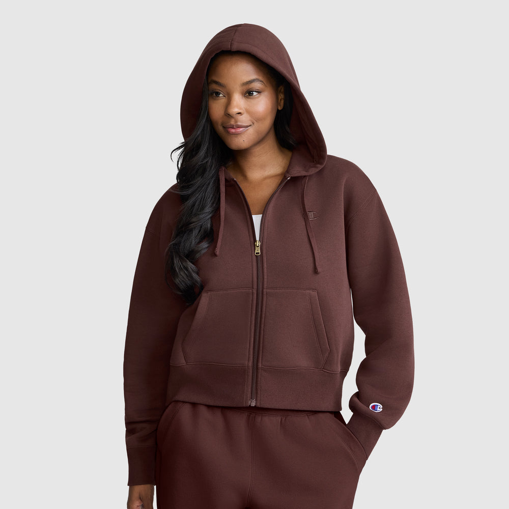 Champion Cropped Zip-Up Women's Hoodie