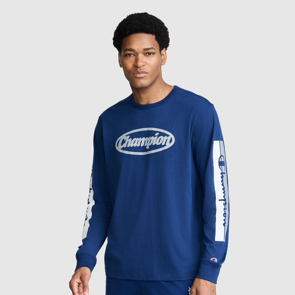 Champion Medallion Graphic Men's Long-Sleeve Top