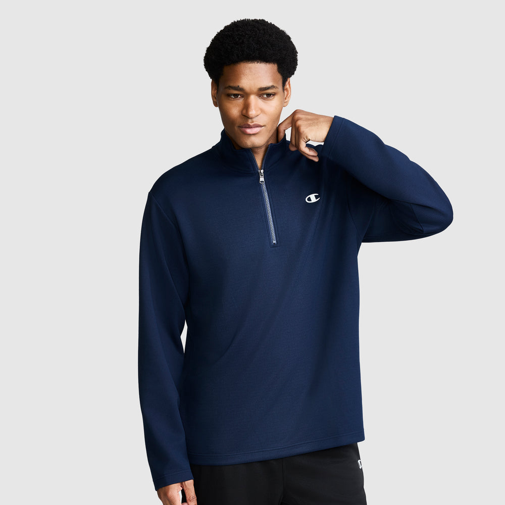 Champion Sport Quarter-Zip Mockneck Men's Long-Sleeve Top
