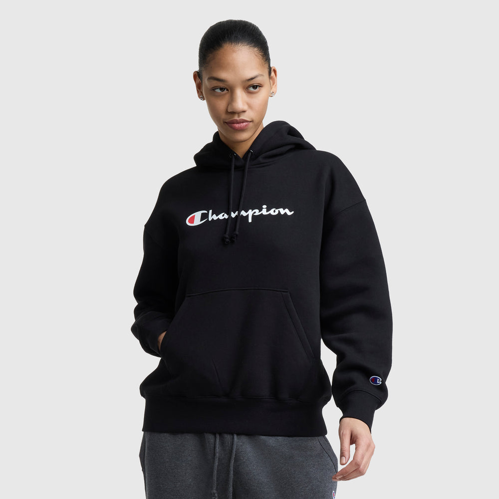 Champion Powerblend Relaxed Script Women's Hoodie