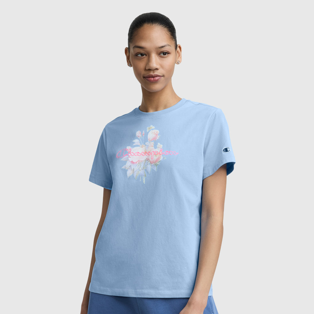 Champion Blurred Roses Graphic Women's T-Shirt