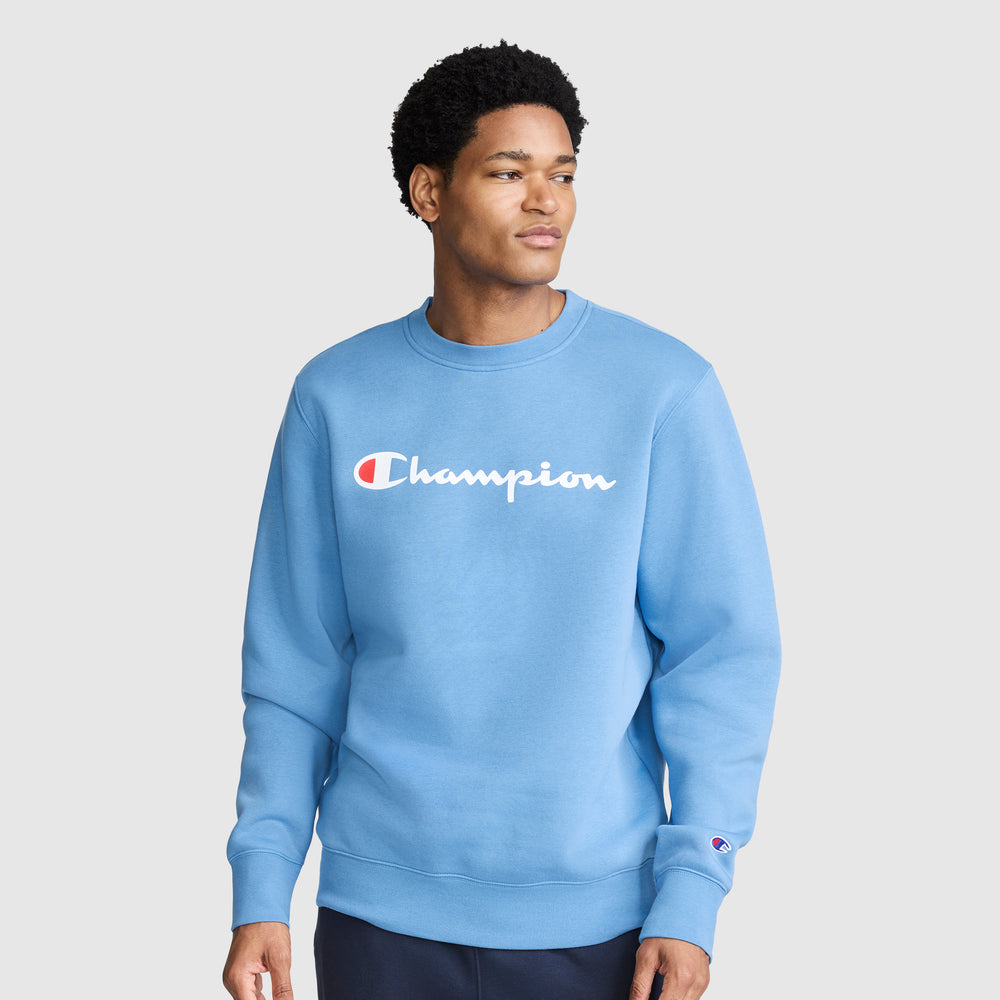 Champion Powerblend Crewneck Classic Script Men's Sweatshirt