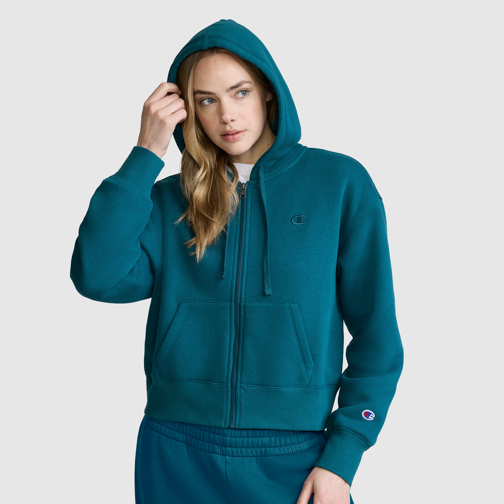 Champion Cropped Zip-Up Women's Hoodie