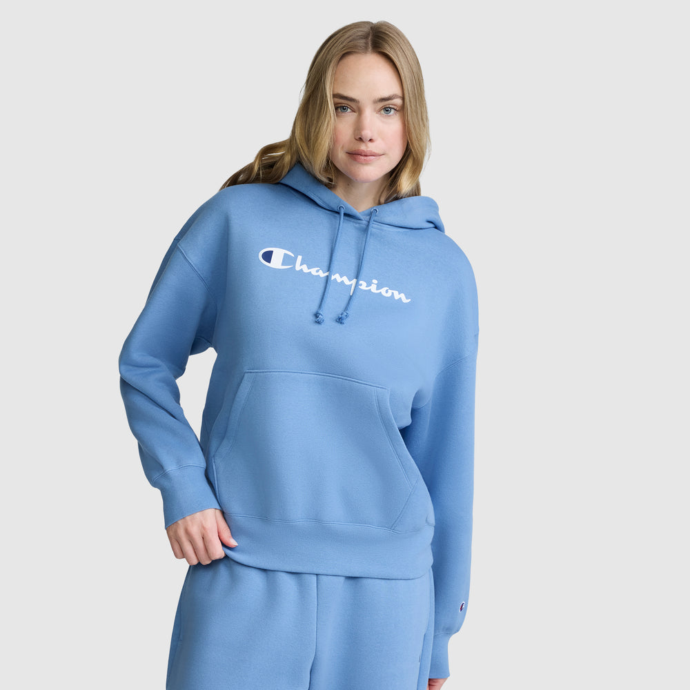 Champion Powerblend Relaxed Script Women's Hoodie