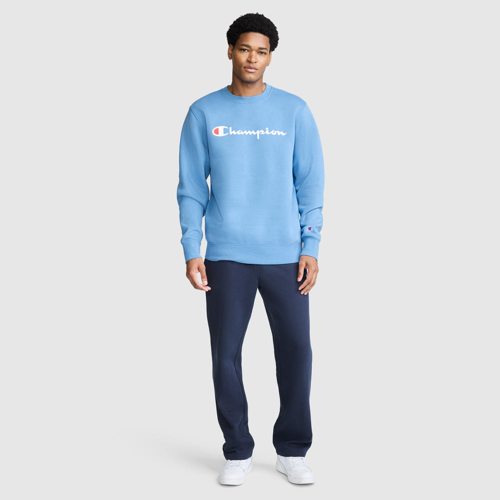 Champion Powerblend Crewneck Classic Script Men's Sweatshirt