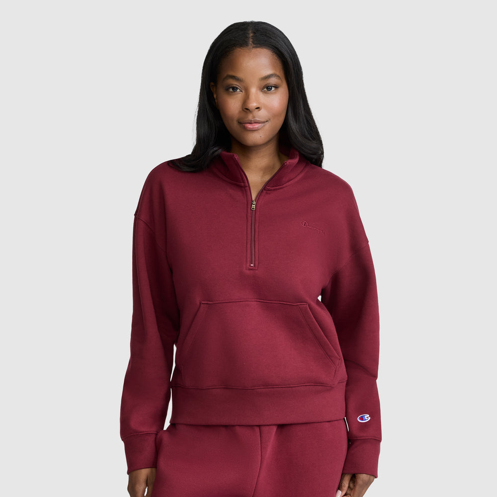 Champion Fleece Mockneck Quarter-Zip Women's Sweatshirt