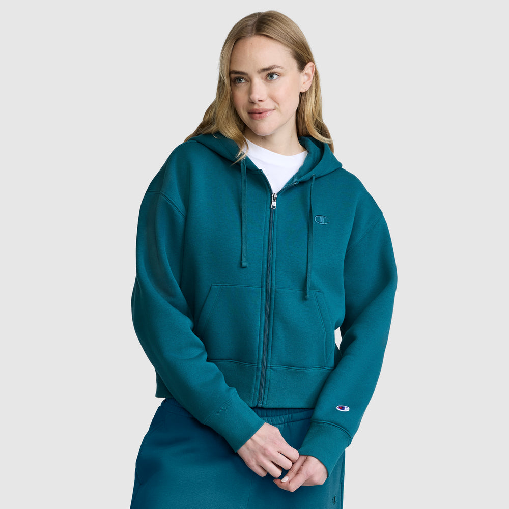 Champion Cropped Zip-Up Women's Hoodie