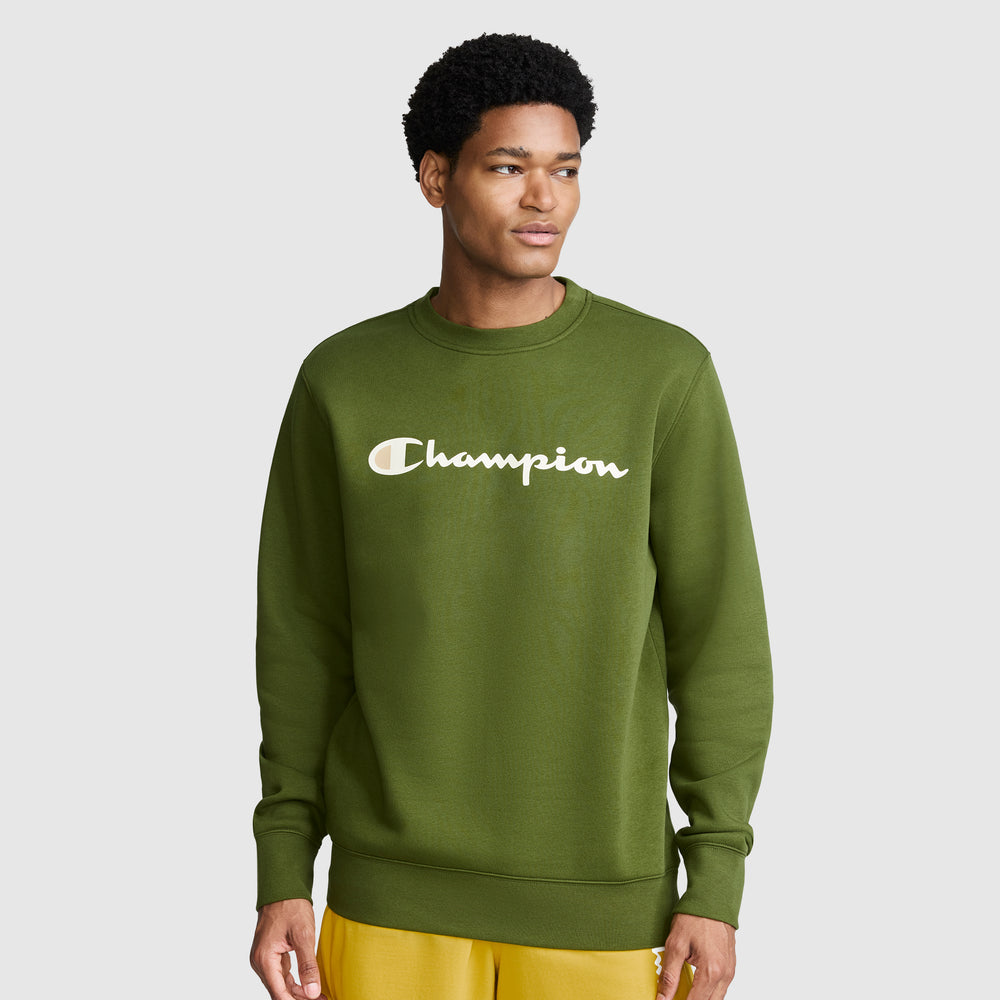 Champion Powerblend Crewneck Classic Script Men's Sweatshirt