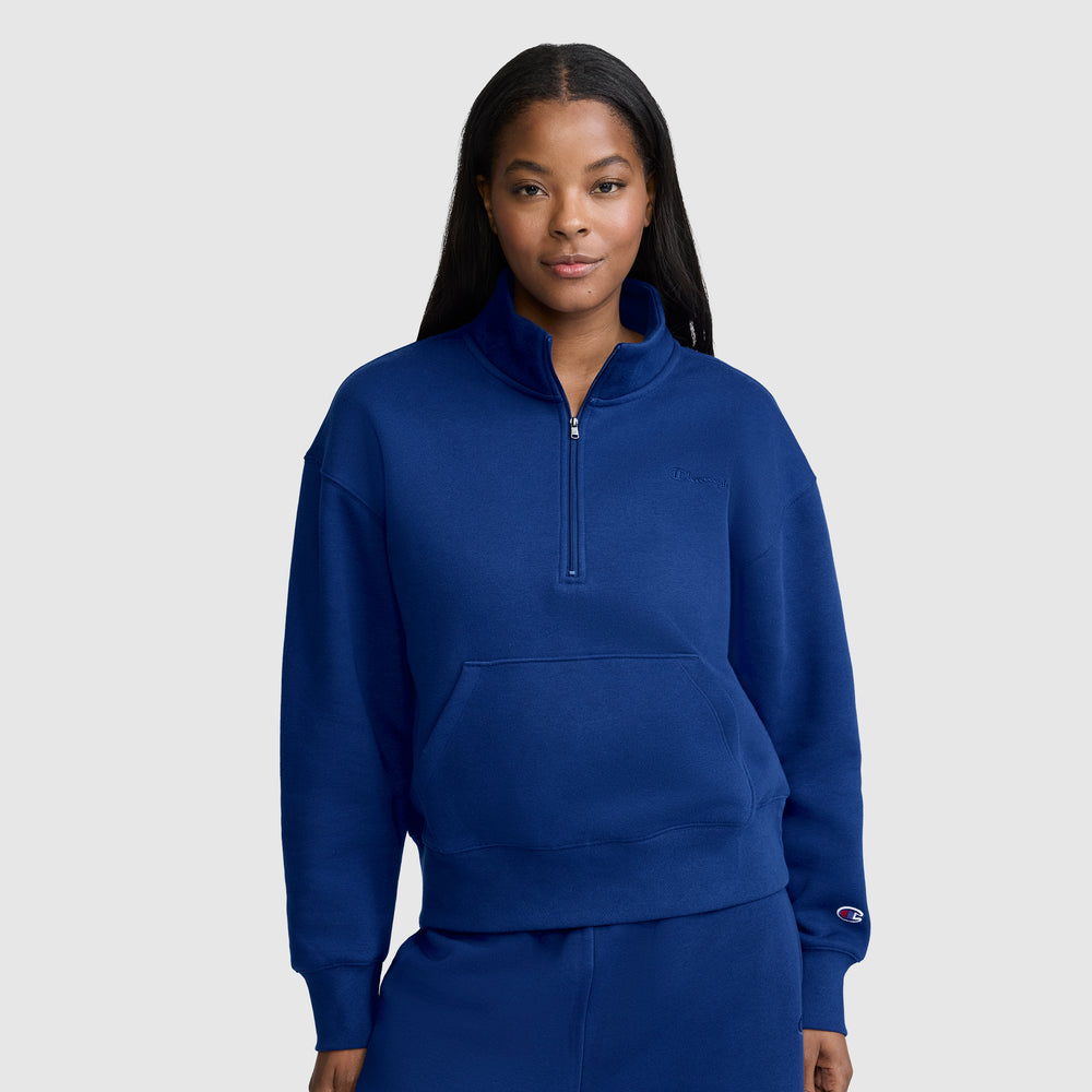 Champion Fleece Mockneck Quarter-Zip Women's Sweatshirt