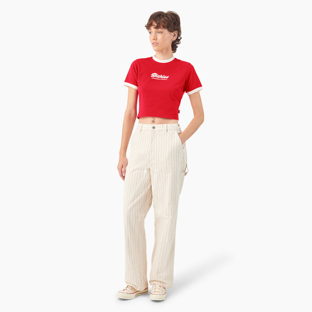 Dickies Lewistown Cropped Ringer Women's T-Shirt