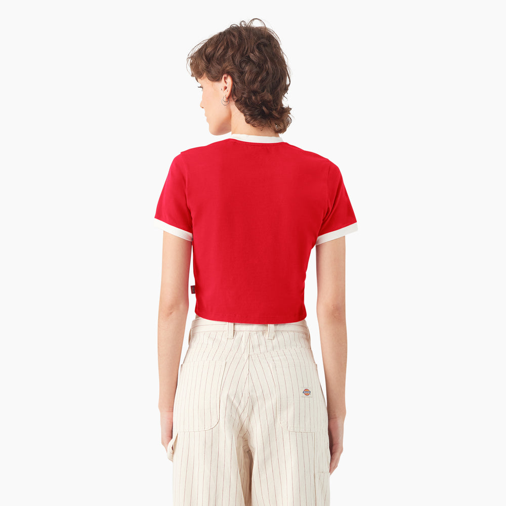 Dickies Lewistown Cropped Ringer Women's T-Shirt