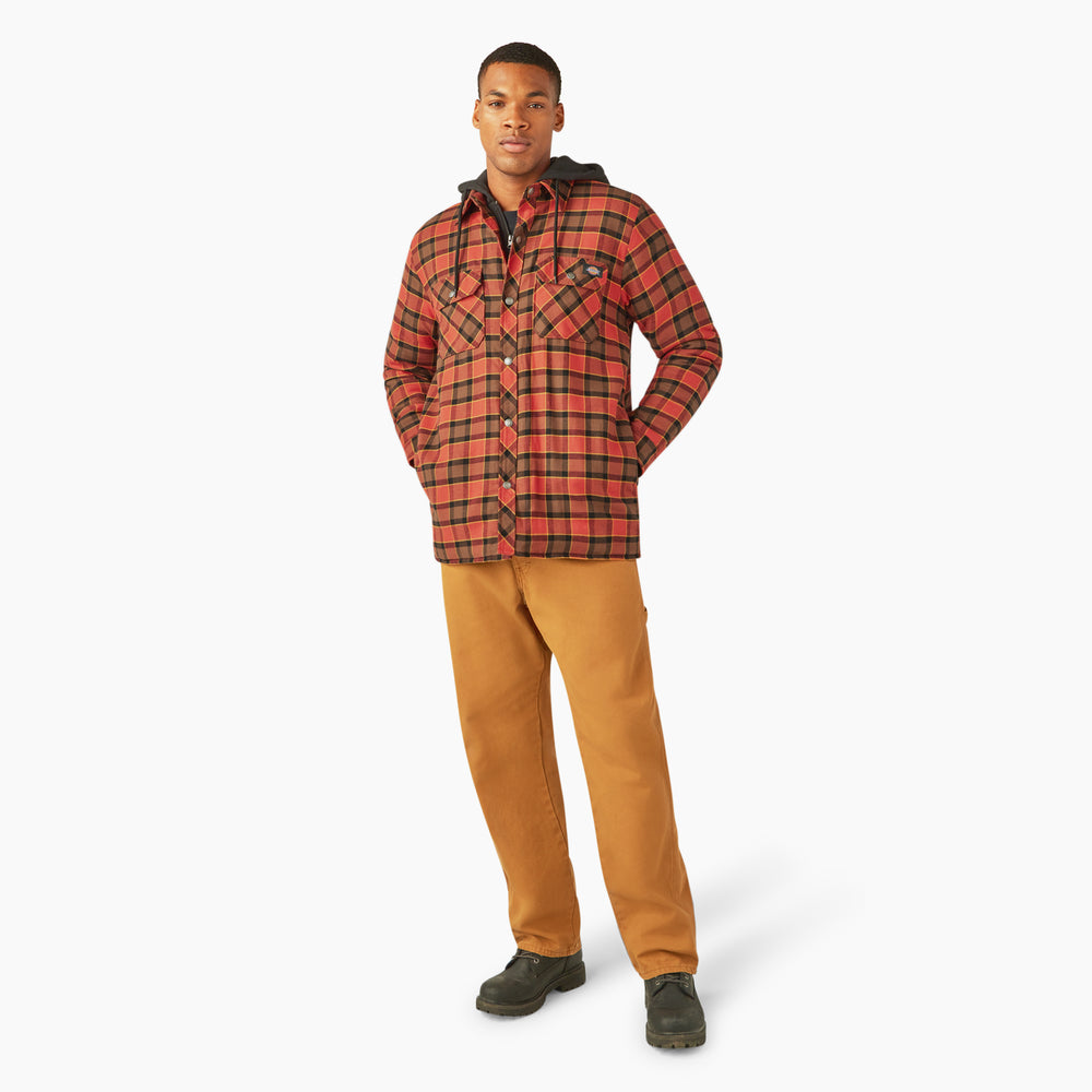 Dickies Water Repellent Flannel Hooded Men's Shirt Jacket