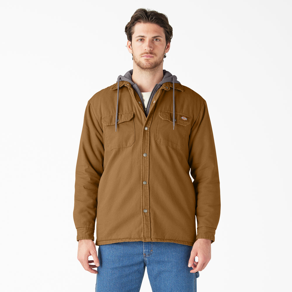 Dickies Water Repellent Duck Hooded Men's Shirt Jacket