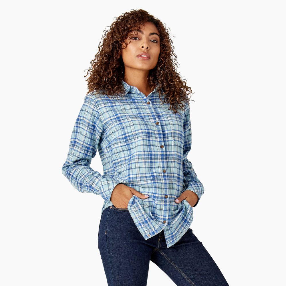 Dickies Plaid Flannel Women's Long Sleeve Shirt