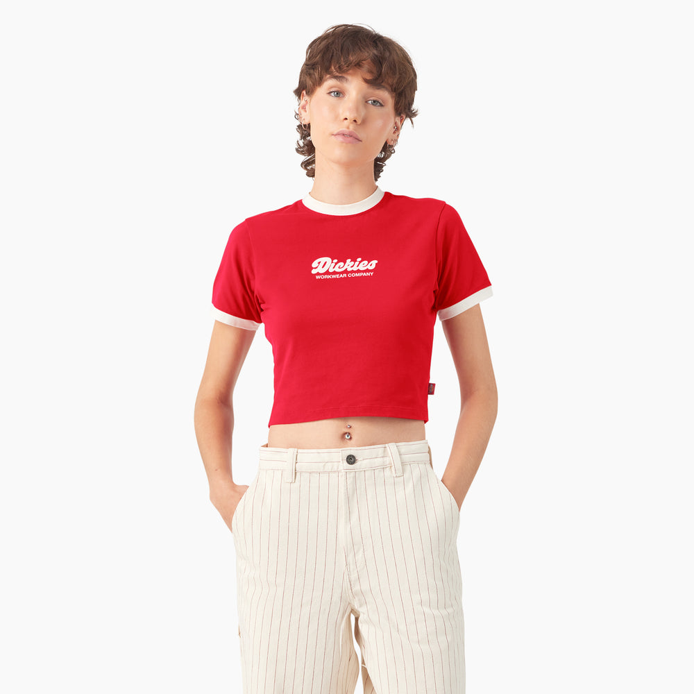 Dickies Lewistown Cropped Ringer Women's T-Shirt