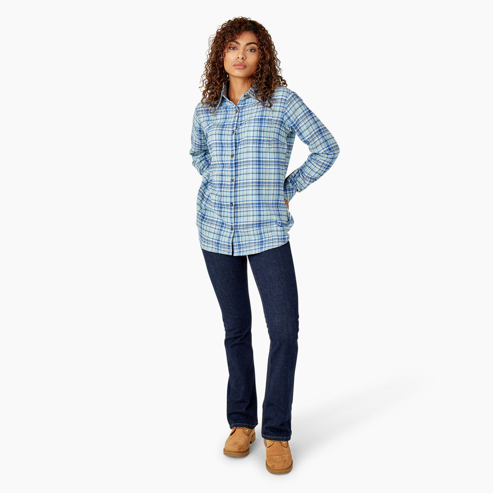 Dickies Plaid Flannel Women's Long Sleeve Shirt