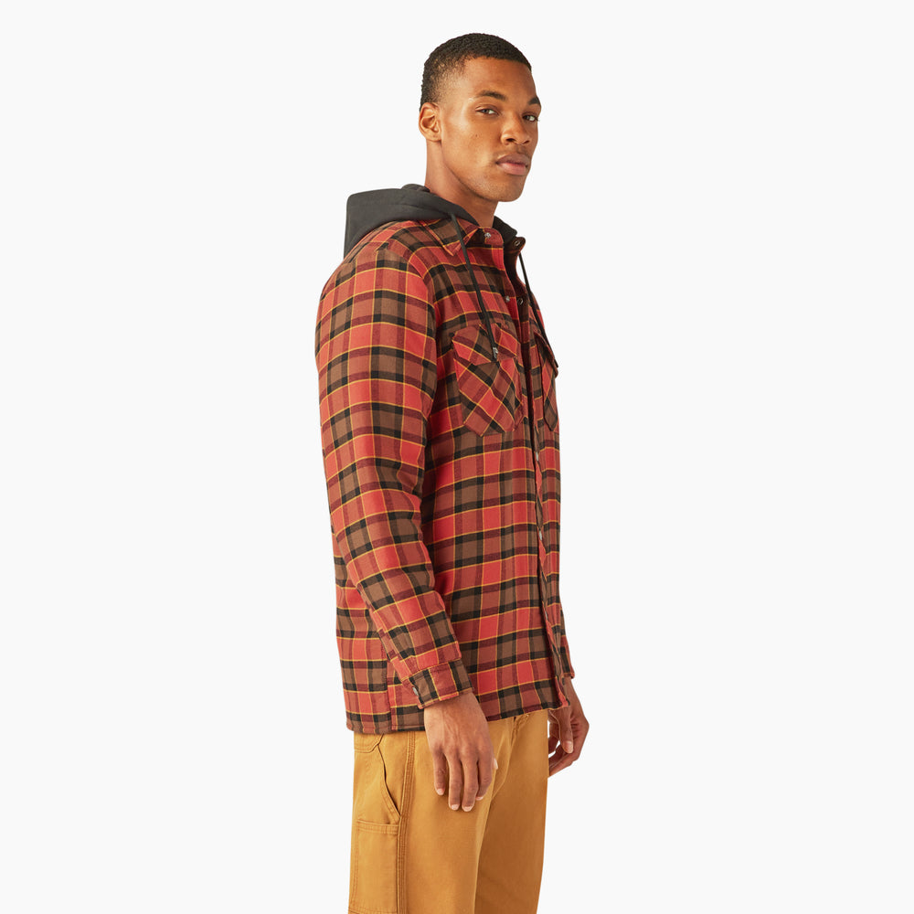 Dickies Water Repellent Flannel Hooded Men's Shirt Jacket