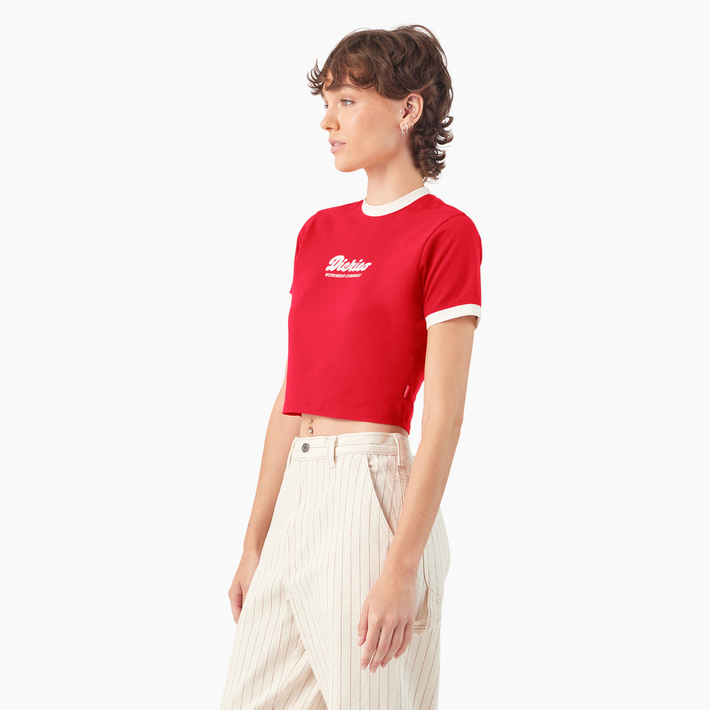 Dickies Lewistown Cropped Ringer Women's T-Shirt