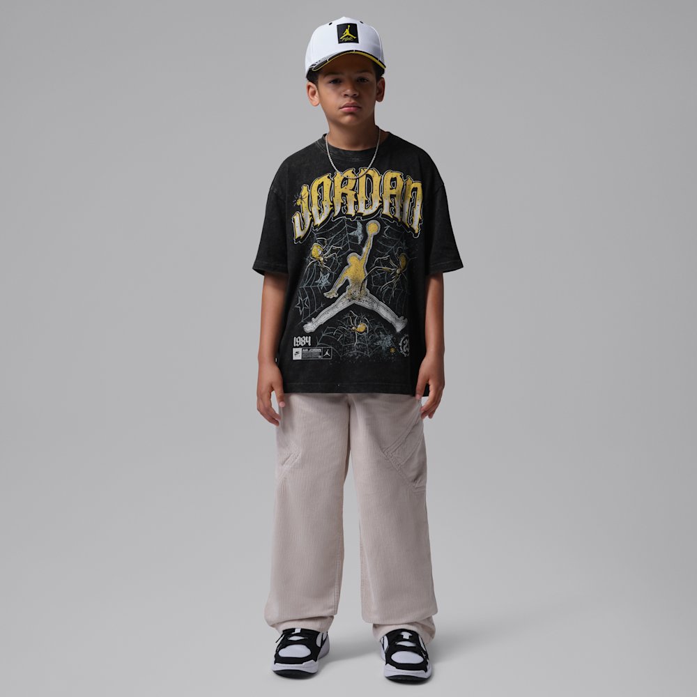 Jordan AJ4 Tour Yellow Retro Big Kids' T-Shirt