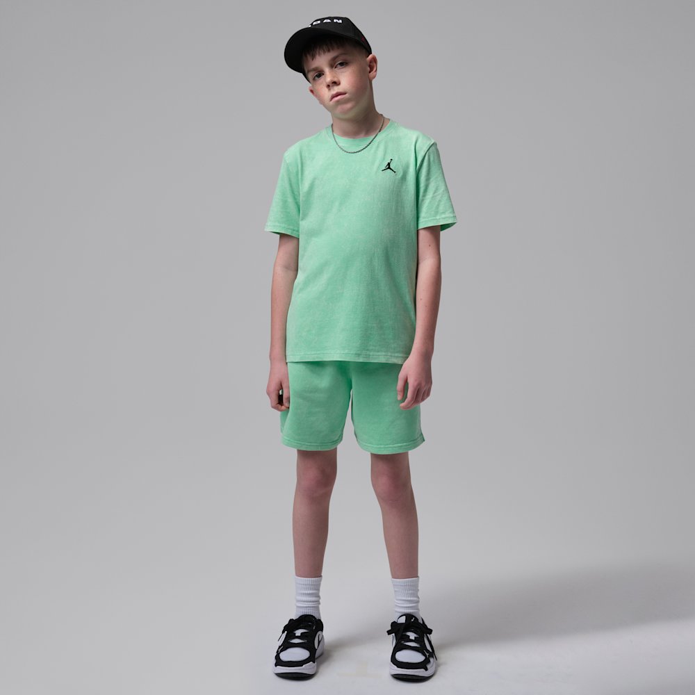 Jordan Air Embroidered Big Kids' Acid Wash T-Shirt