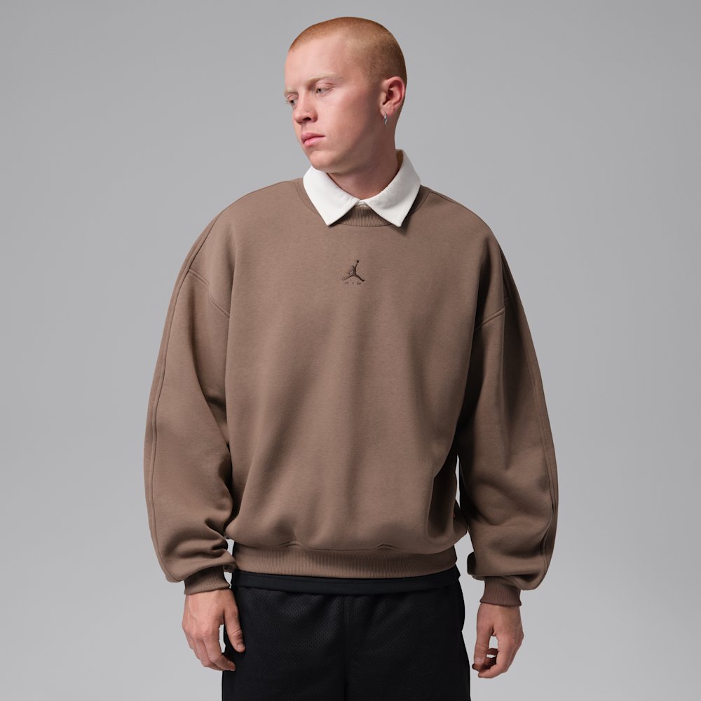 Jordan Brooklyn Men's Oversized Fleece Crew-Neck Sweatshirt