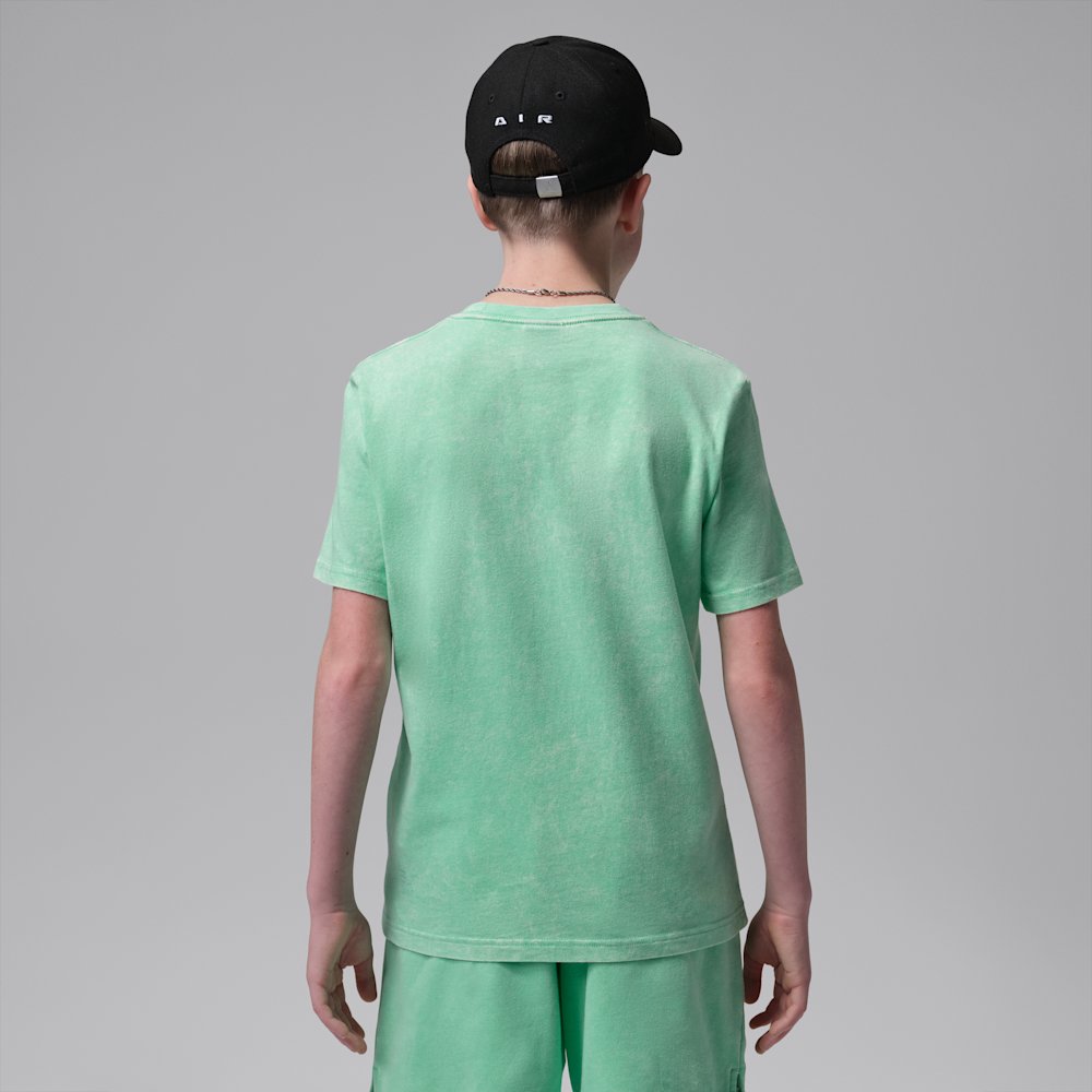 Jordan Air Embroidered Big Kids' Acid Wash T-Shirt
