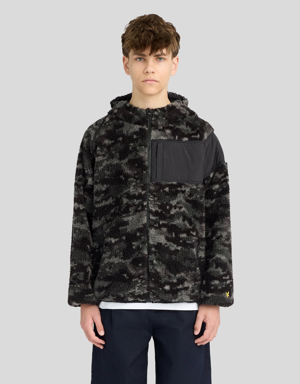 Lyle & Scott Big Kids' Reversible Print Fleece Jacket