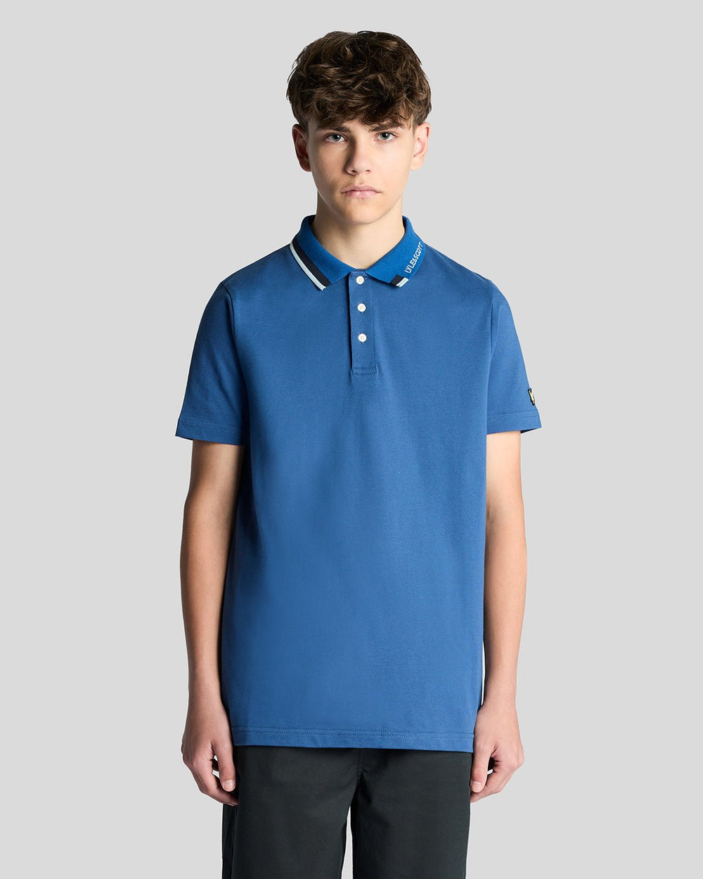 Lyle & Scott Big Kids' Tipped Logo Polo Shirt