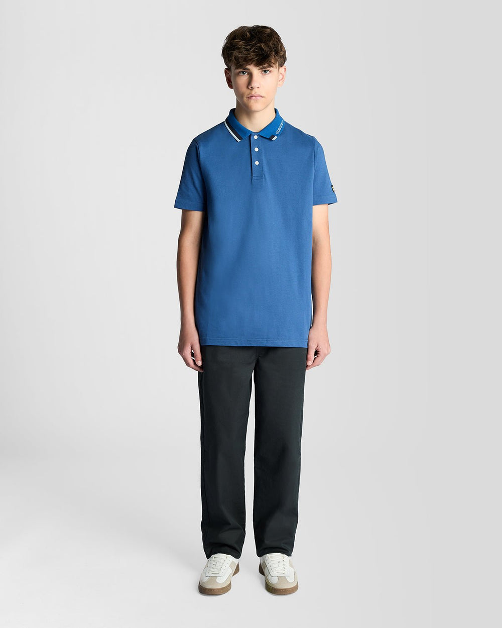 Lyle & Scott Big Kids' Tipped Logo Polo Shirt