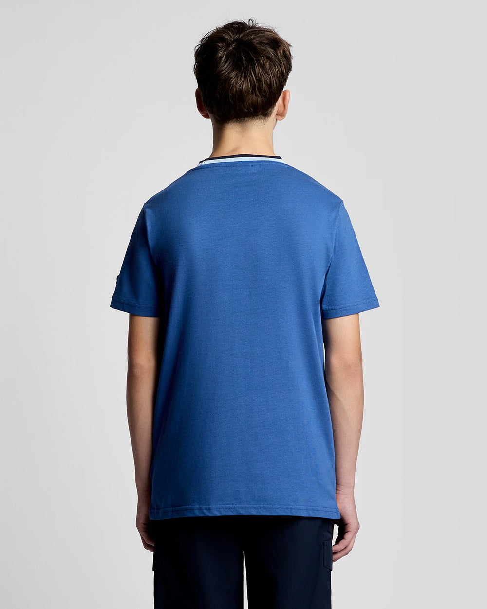 Lyle & Scott Big Kids' Tipped Collar Logo T-Shirt