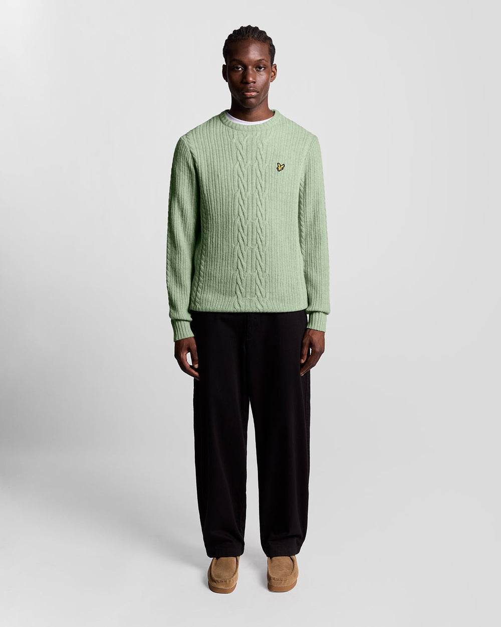 Lyle & Scott Men's Ribbed Cable Knit Jumper