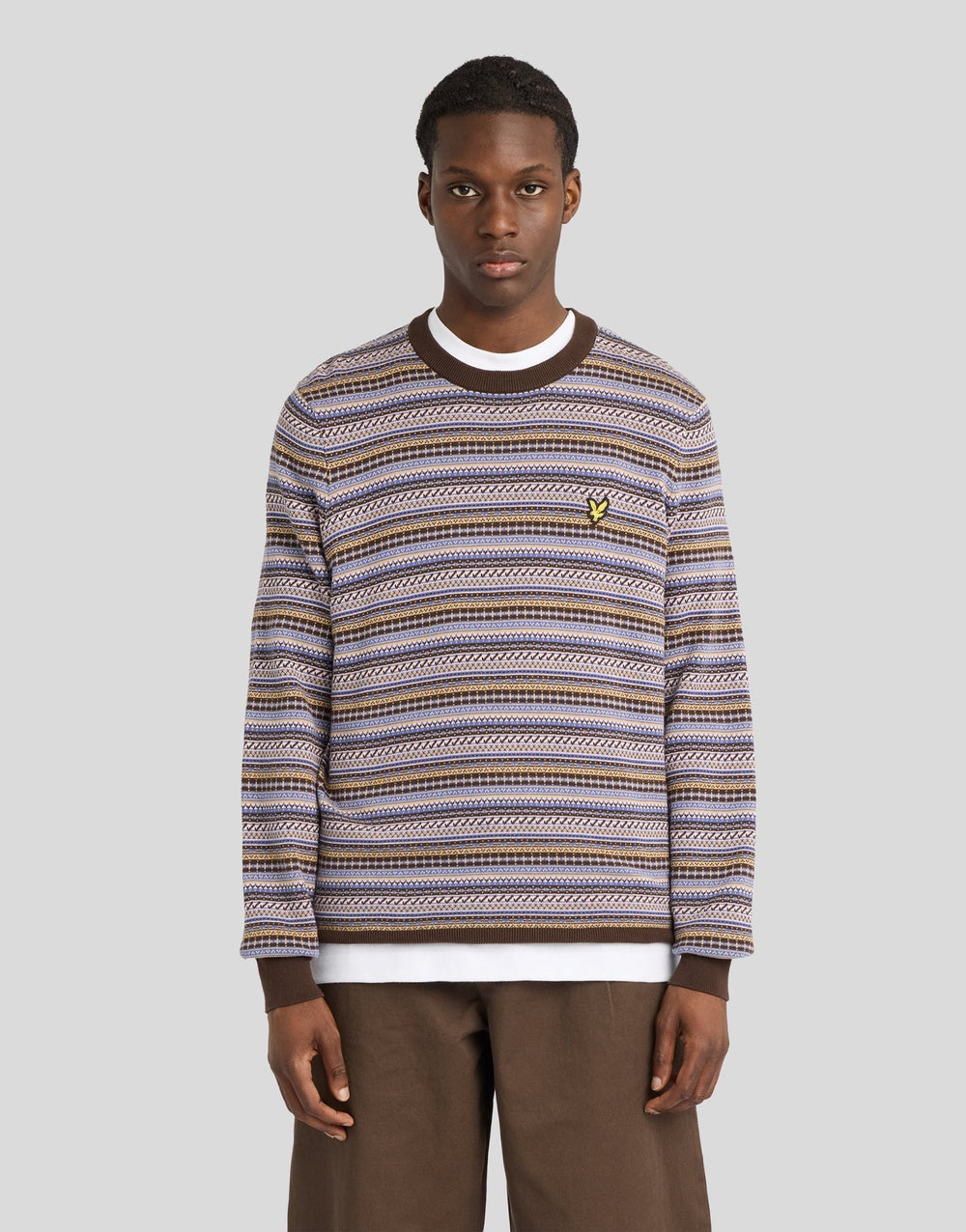 Lyle & Scott Men's Fair Isle Crew Neck Jumper