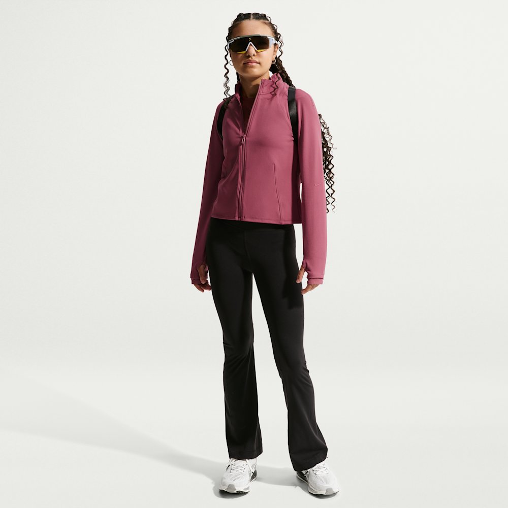 Nike Mavn Girls' Dri-FIT Fitted Full-Zip Long-Sleeve Top