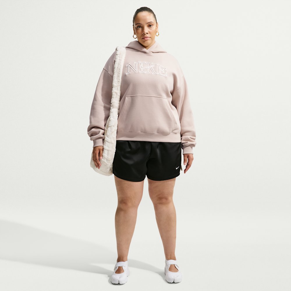 Nike Studio Fleece Medium Weight Women's Oversized Pullover Logo Hoodie