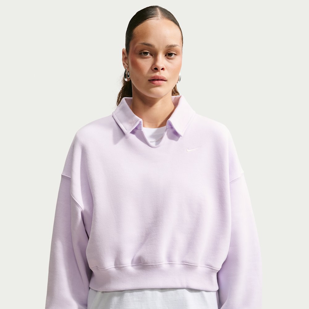 Nike Studio Fleece Medium Weight Women's Oversized Cropped Polo