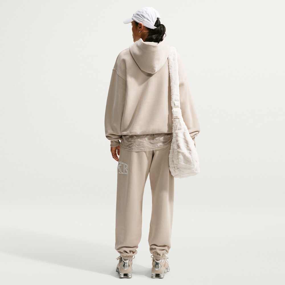 Nike Studio Fleece Medium Weight "Graphic Pack" Women's Oversized Pullover Logo Hoodie