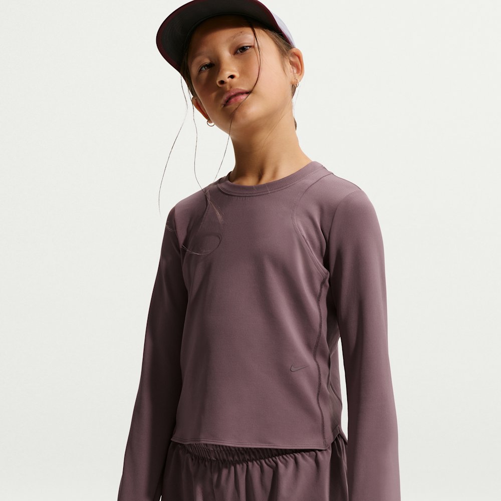 Nike Mavn Girls' Dri-FIT Ribbed Long-Sleeve Top