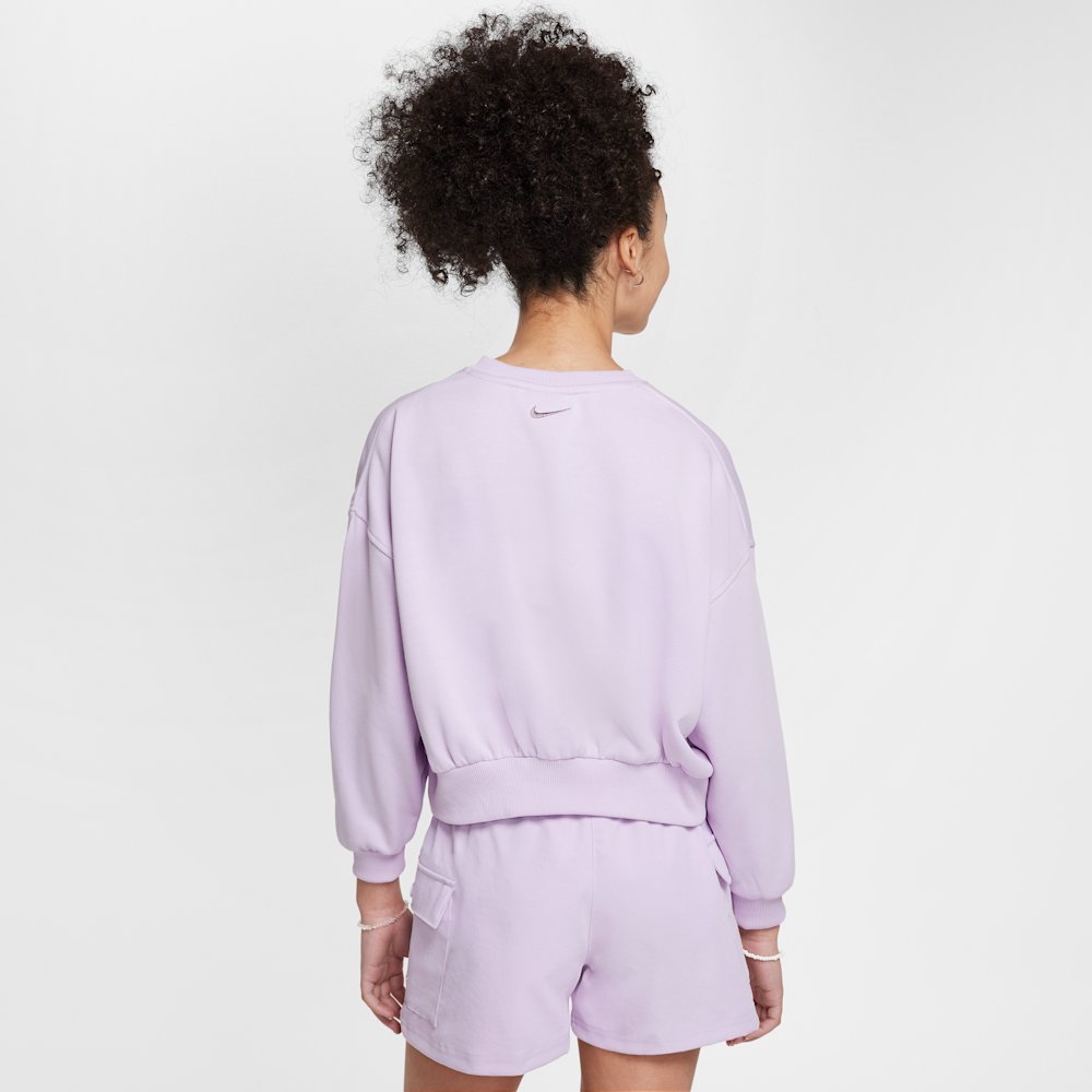Nike Sportswear Club Girls' French Terry Crew-Neck Sweatshirt